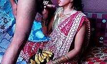 คู่รักอินเดียที่มีตูดใหญ่มีเซ็กส์ครั้งแรกใน Karwa Chauth Special